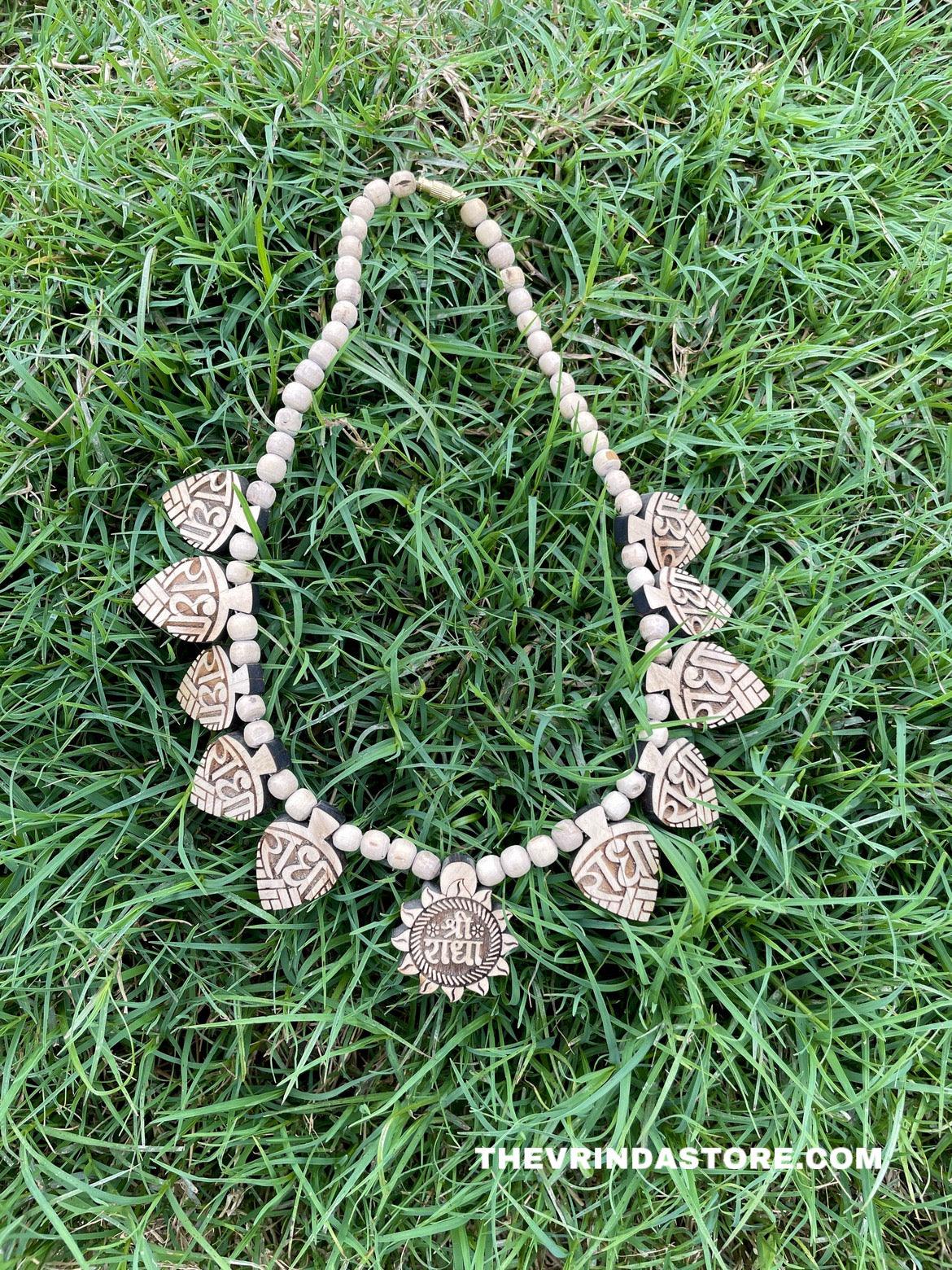 Shri Radha Locket Haar Tulsi Mala The Vrinda Store