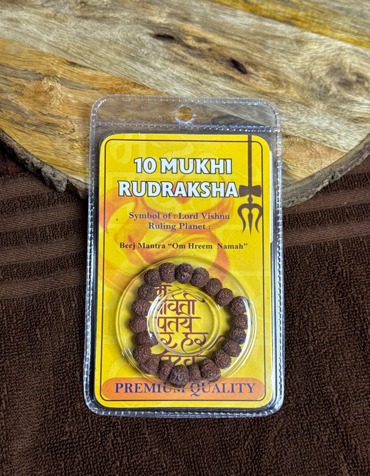 10 Mukhi Rudraksh Bracelet(100% Original Lab Certified) The Vrinda Store - Original Tulsi Kanthi Mala Shop In Vrindavan