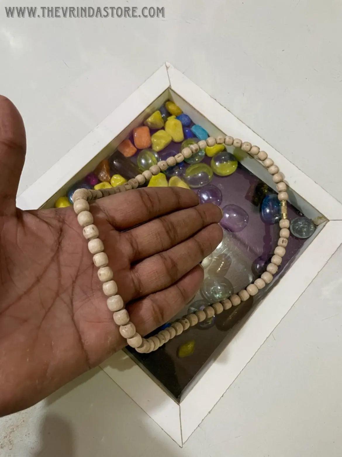 1 Round Original Tulsi Mala(Round Beads) The Vrinda Store-Original Tulsi Kanthi Mala In Vrindavan