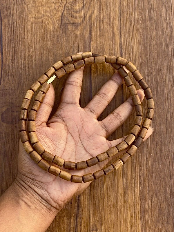 2 Round Brown Original Tulsi Mala Long beads The Vrinda Store - Original Tulsi Kanthi Mala Shop In Vrindavan