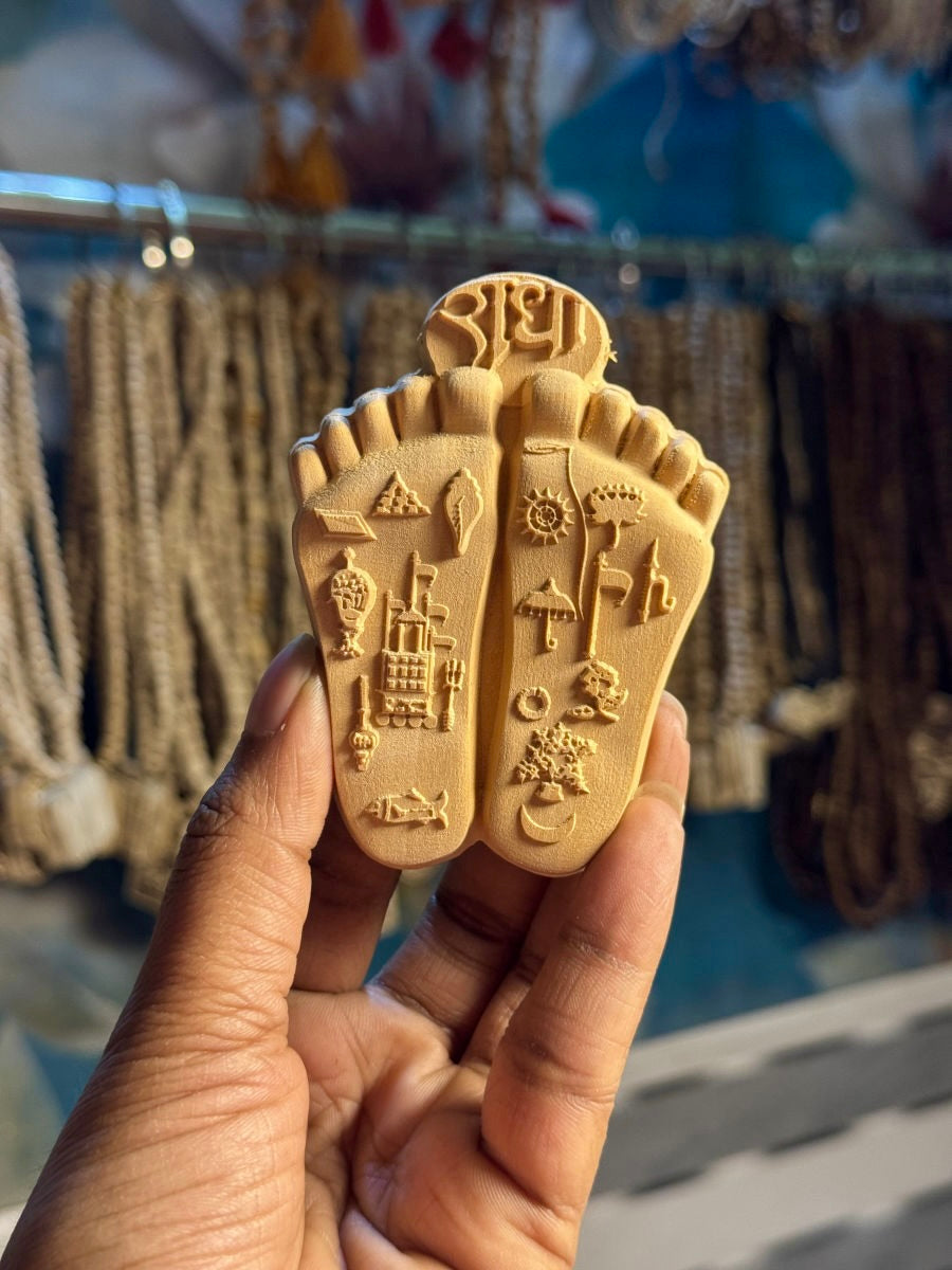 Shri Radha Rani Charan Kamal(Lotus Feet of Shri Radharani)Pure Kadamb Naam Seva The Vrinda Store - Original Tulsi Kanthi Mala Shop In Vrindavan