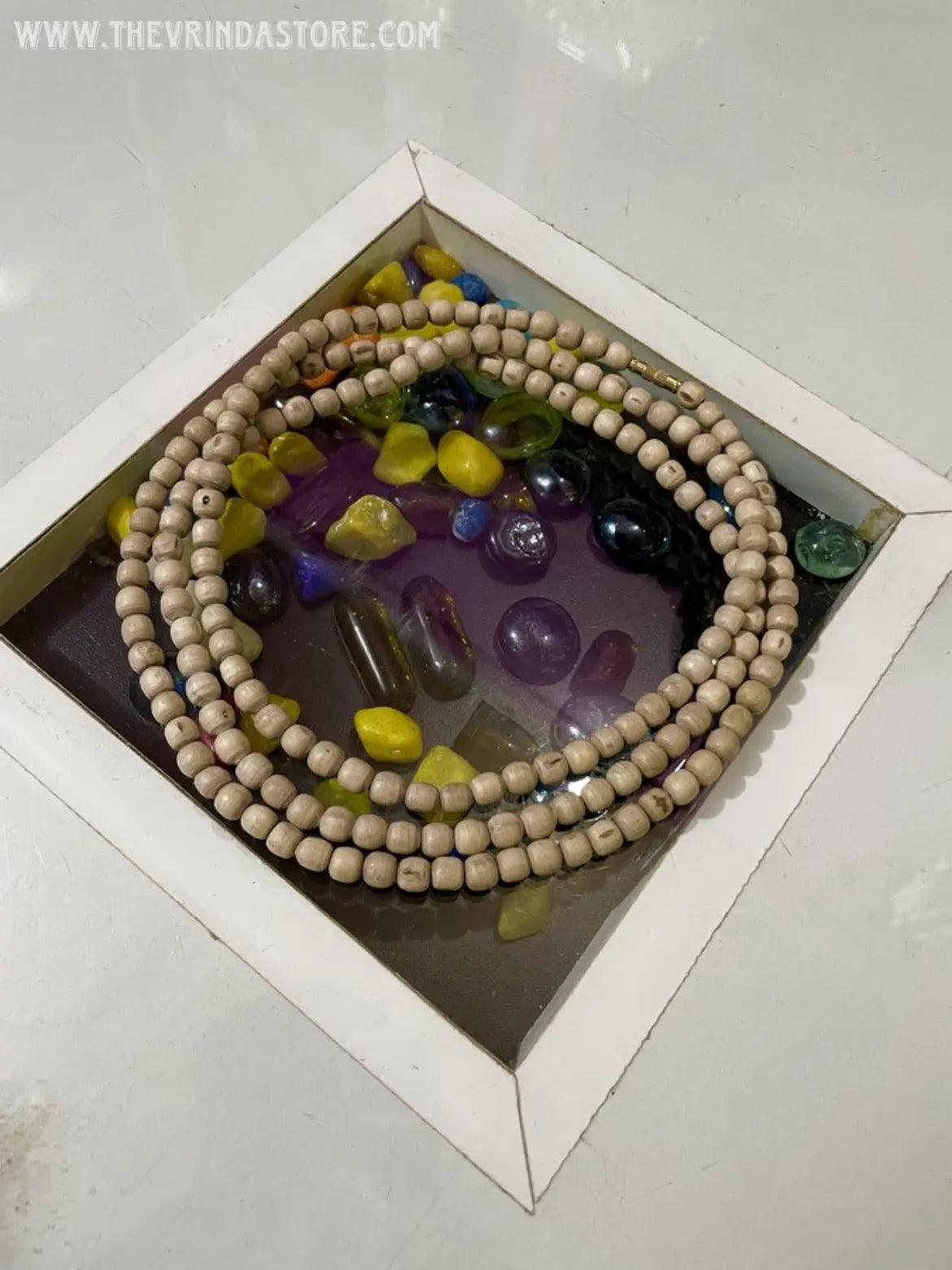 3 Round Original Tulsi Mala(Round Beads) The Vrinda Store-Original Tulsi Kanthi Mala In Vrindavan