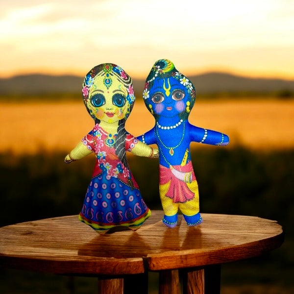 Little Radha-Krishna Soft Cotton Toys The Vrinda Store - Original Tulsi Kanthi Mala Shop In Vrindavan