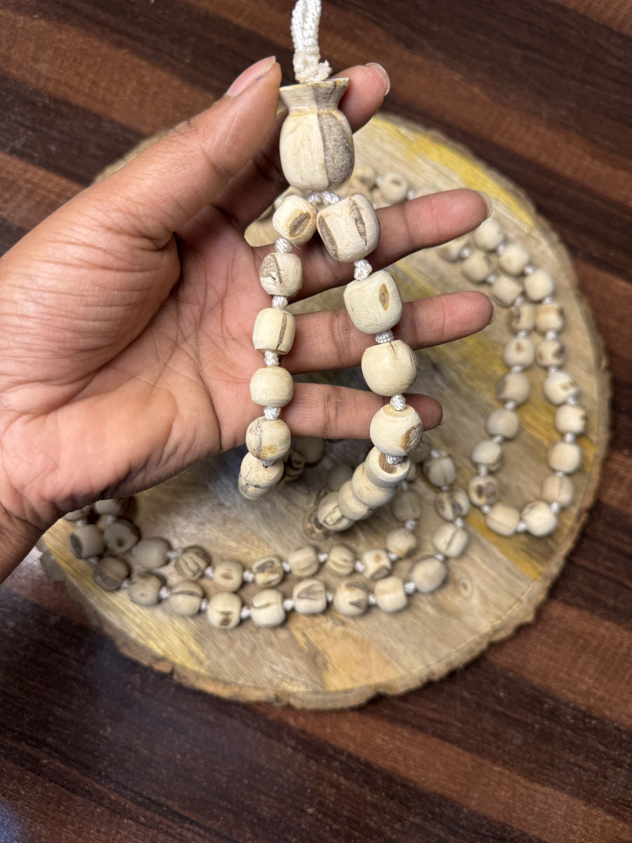 108+1 Original Tulsi Japmala-Sarpakar Beads The Vrinda Store - Original Tulsi Kanthi Mala Shop In Vrindavan