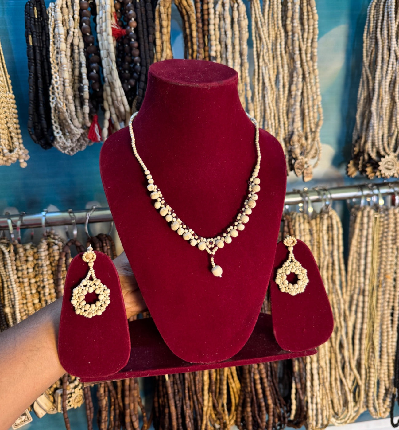 Premium Quality Original Tulsi Jewellery Set-Light Weight The Vrinda Store - Original Tulsi Kanthi Mala Shop In Vrindavan