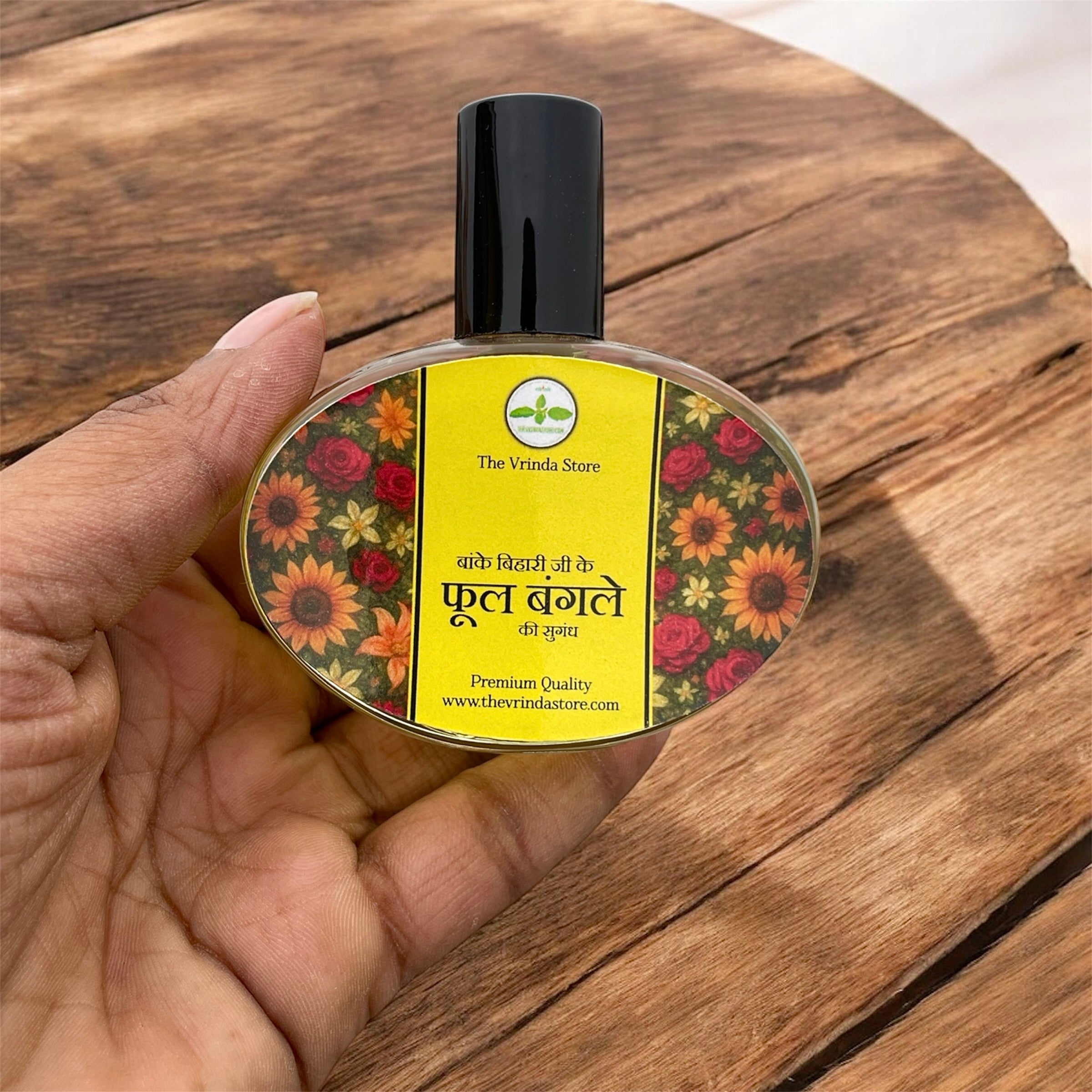 Shri Bankey Bihari Ji Ke Phool Bangle Ki Sugandh (Premium Quality Attar) The Vrinda Store - Original Tulsi Kanthi Mala Shop In Vrindavan