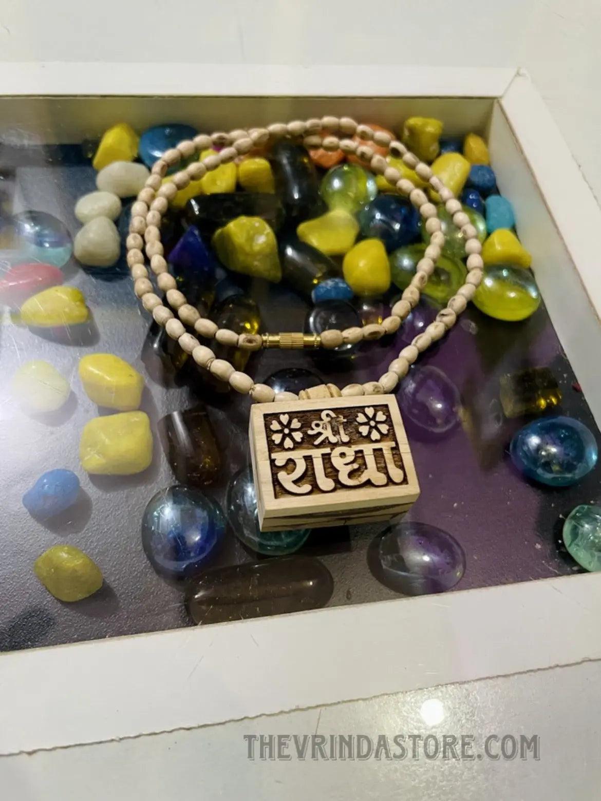 Shri Radha Original Tulsi Bhaktmal Locket Mala The Vrinda Store-Original Tulsi Kanthi Mala In Vrindavan