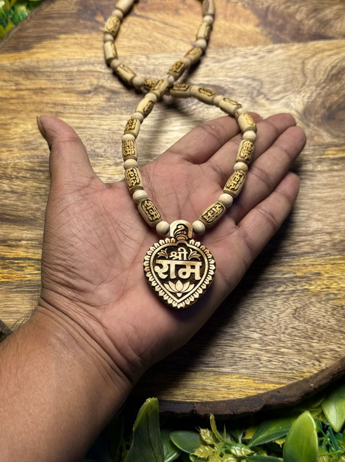 Shri Ram Locket & Ram Name Beads Original Tulsi Mala The Vrinda Store - Original Tulsi Kanthi Mala Shop In Vrindavan