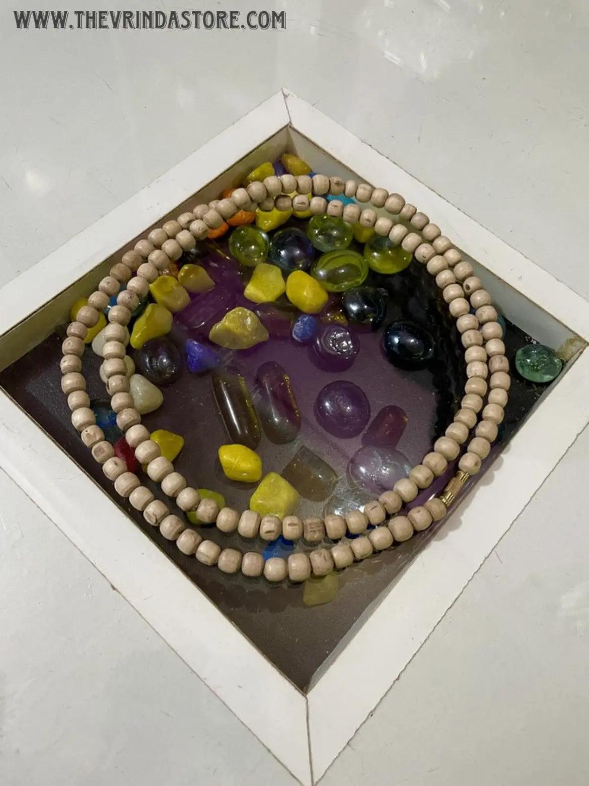 2 Round Original Tulsi Mala(Round Beads) The Vrinda Store-Original Tulsi Kanthi Mala In Vrindavan