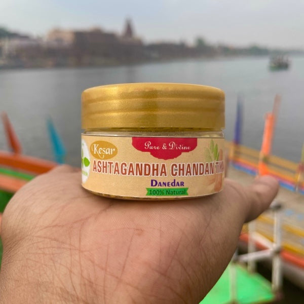 Ashtagandha Yellow Chandan (Danedar) The Vrinda Store - Original Tulsi Kanthi Mala Shop In Vrindavan