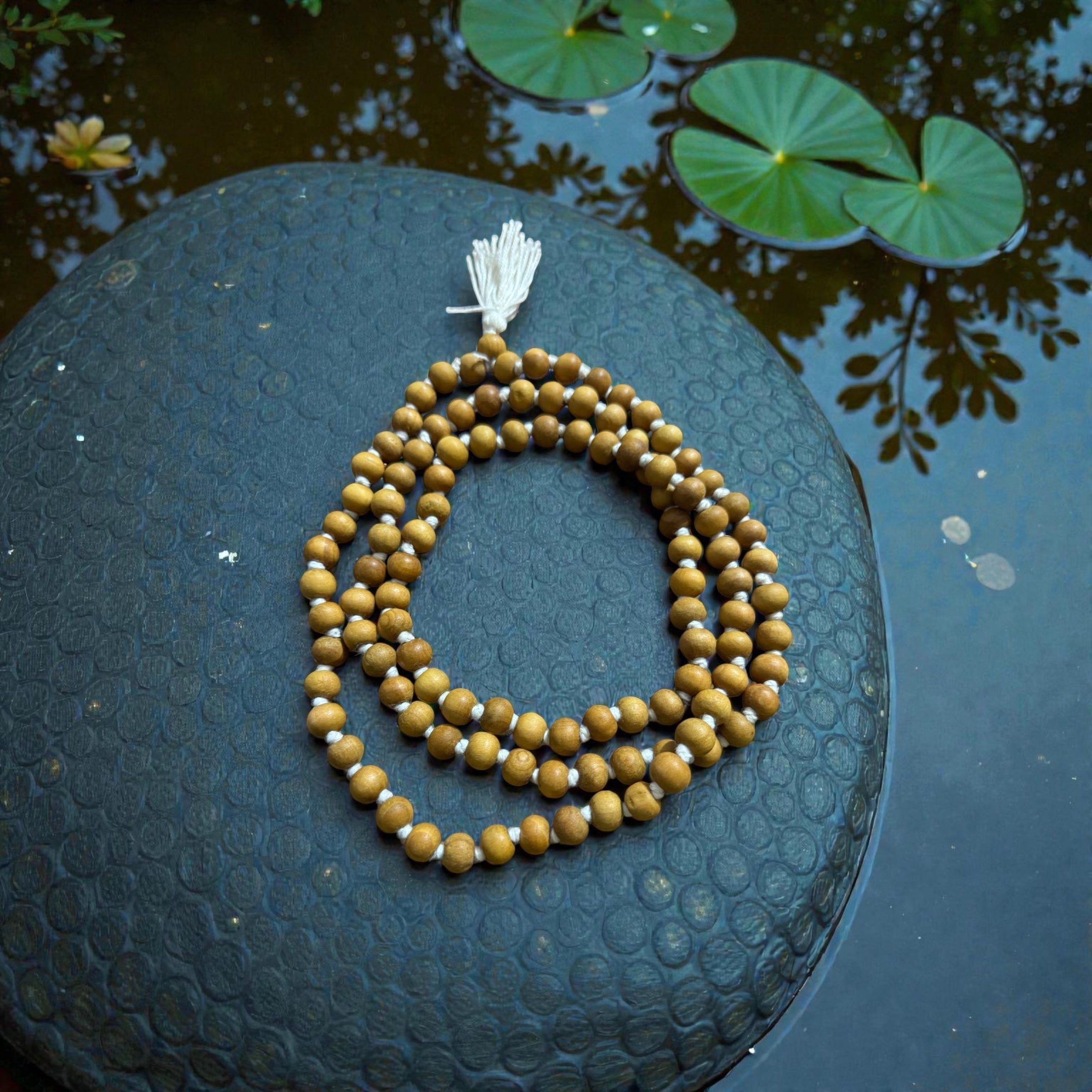 100% Original Chandan (Sandalwood) Jap Mala 108 Beads The Vrinda Store - Original Tulsi Kanthi Mala Shop In Vrindavan