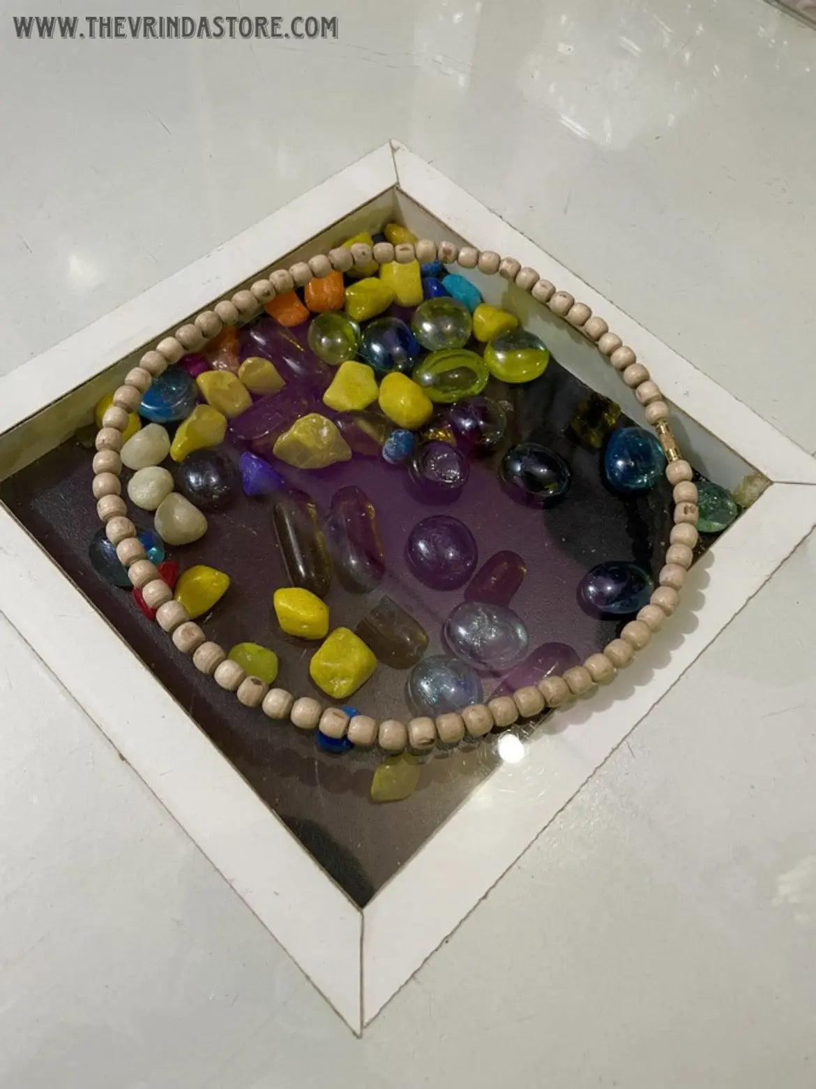 1 Round Original Tulsi Mala(Round Beads) The Vrinda Store-Original Tulsi Kanthi Mala In Vrindavan