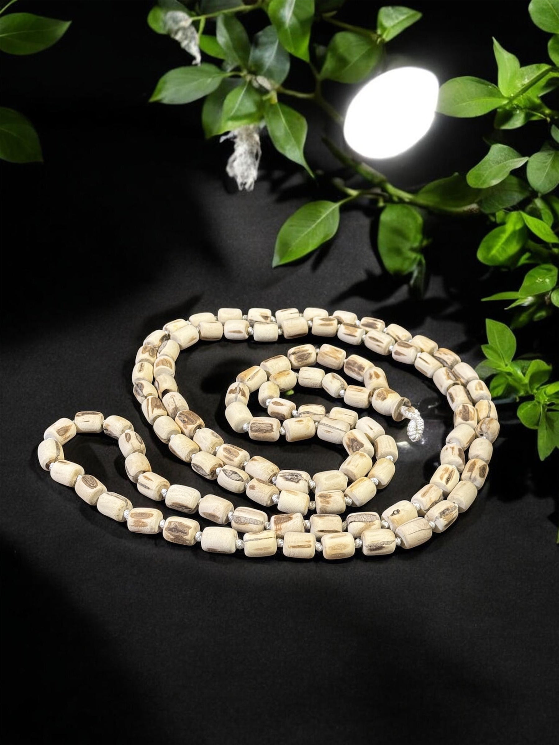 108+1 Original Tulsi Japmala-Long Beads(18 MM) The Vrinda Store - Original Tulsi Kanthi Mala Shop In Vrindavan
