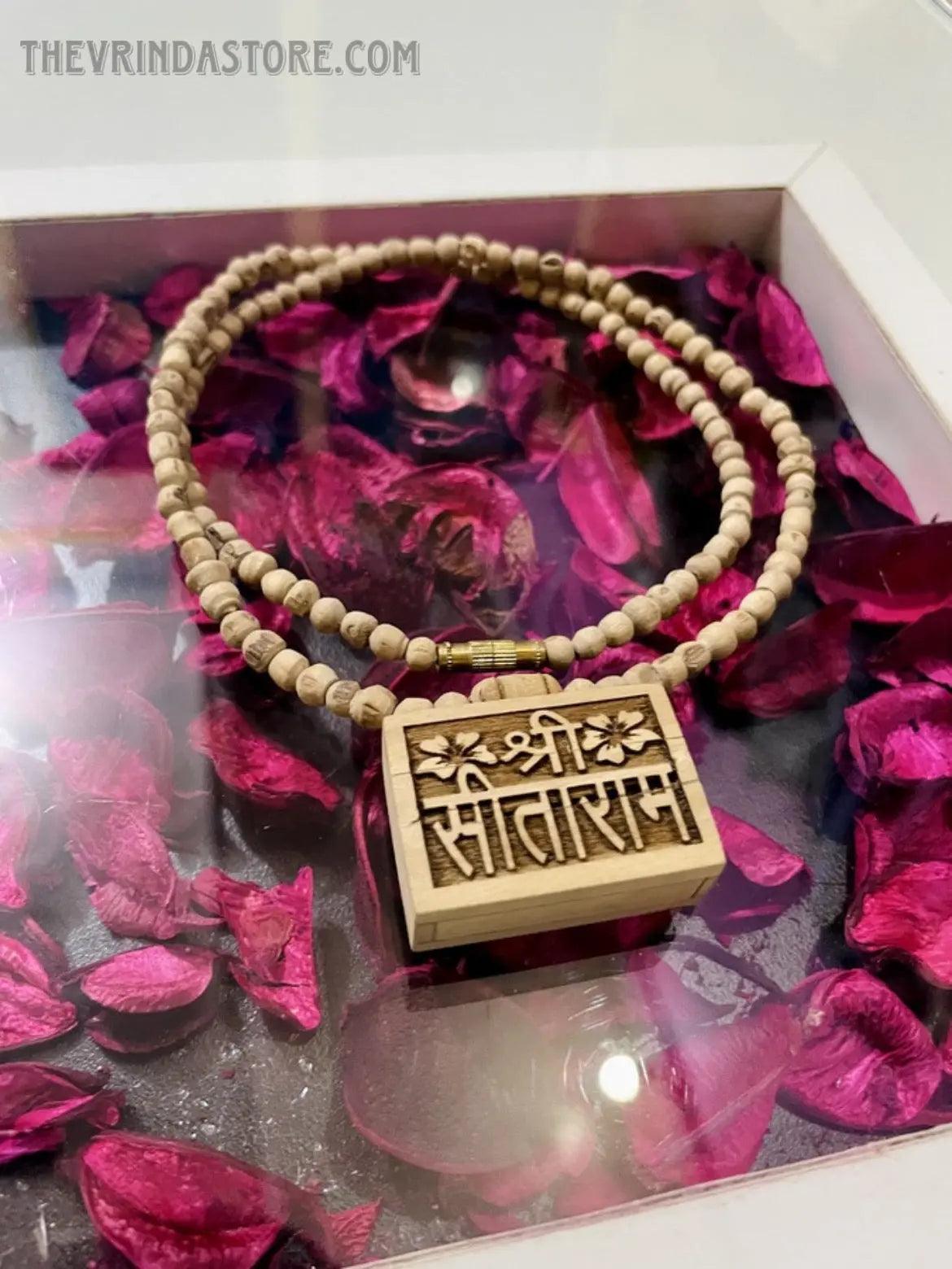 Shri Sitaram Bhaktmal Original Tulsi Locket Mala The Vrinda Store-Original Tulsi Kanthi Mala In Vrindavan