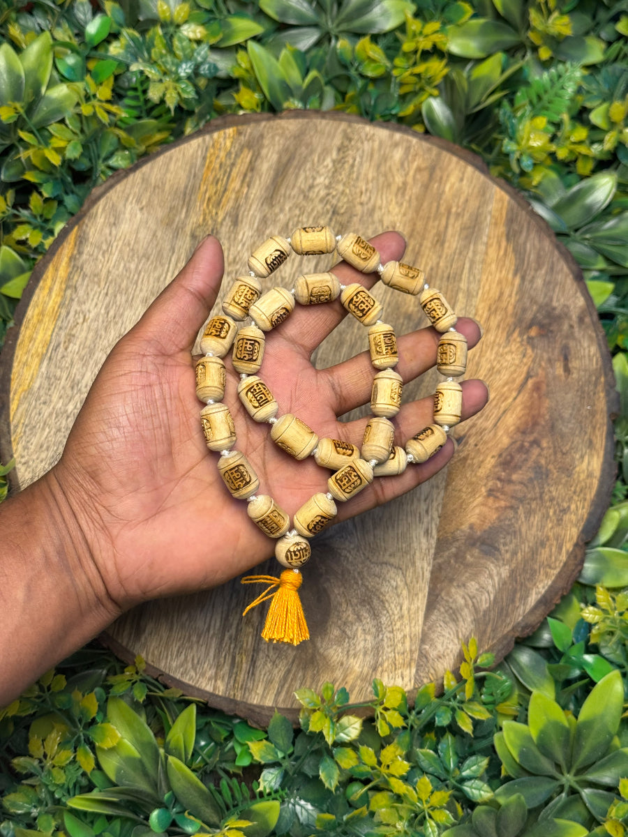 27+1 Sita-Ram Name Original Tulsi Sumrani Jap Mala-10 MM/Long Beads The Vrinda Store - Original Tulsi Kanthi Mala Shop In Vrindavan