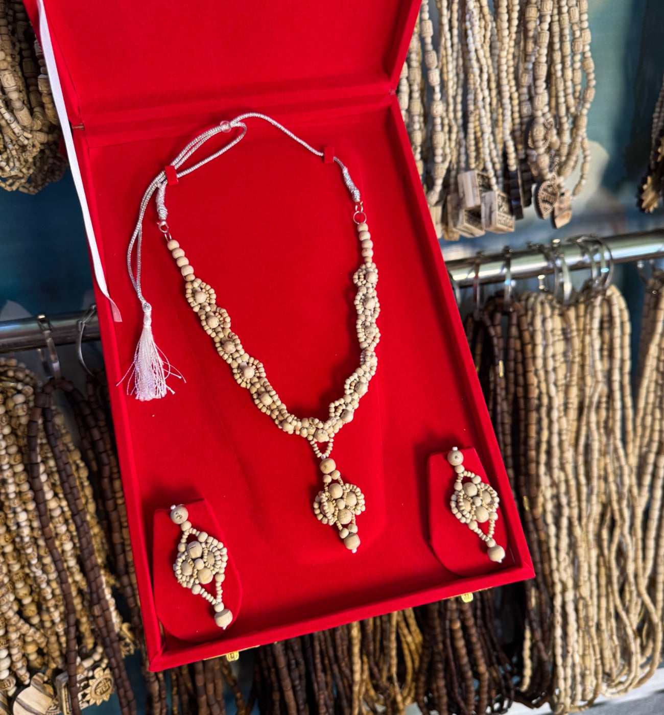 100% Original Tulsi Jewellery Set-Light Weight The Vrinda Store - Original Tulsi Kanthi Mala Shop In Vrindavan