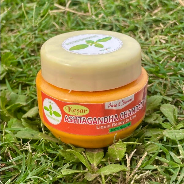 Kesar Ashtagandha Yellow Chandan (Liquid Ready To Use) The Vrinda Store - Original Tulsi Kanthi Mala Shop In Vrindavan