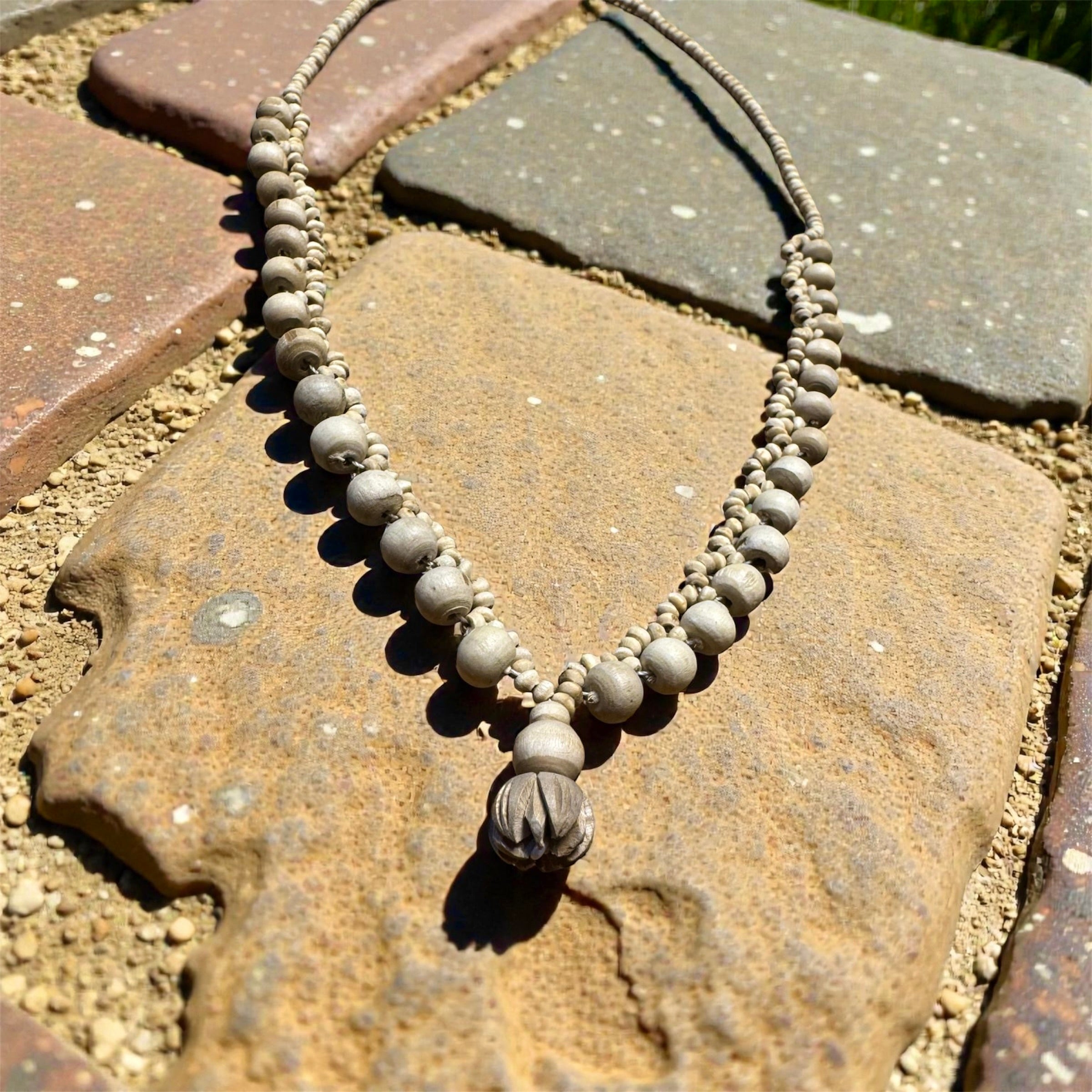 Lotus Shaped Original Tulsi Necklace/Most Demanding/Premium Quality/Vrindavan Special The Vrinda Store - Original Tulsi Kanthi Mala Shop In Vrindavan