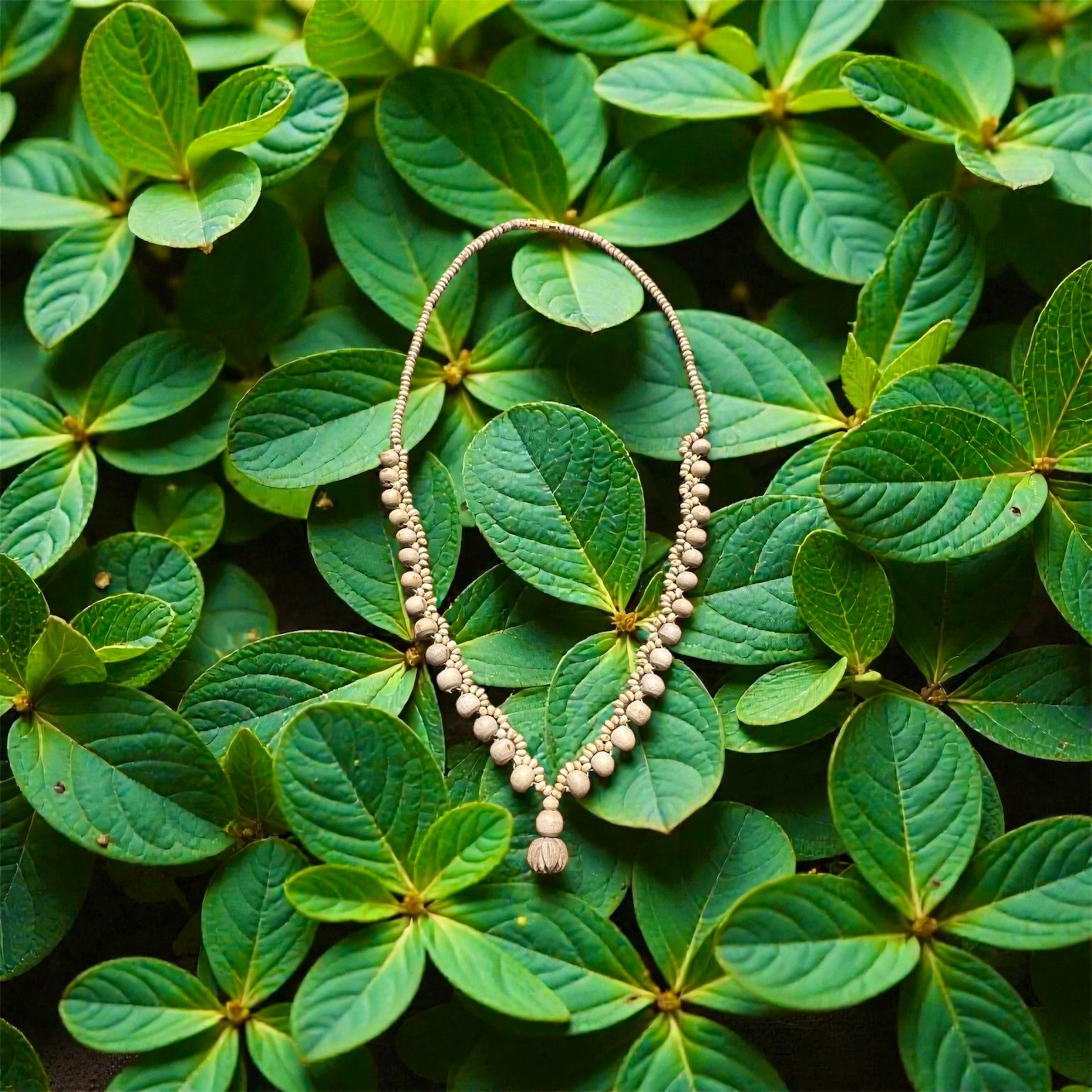Lotus Shaped Original Tulsi Necklace/Most Demanding/Premium Quality/Vrindavan Special The Vrinda Store - Original Tulsi Kanthi Mala Shop In Vrindavan