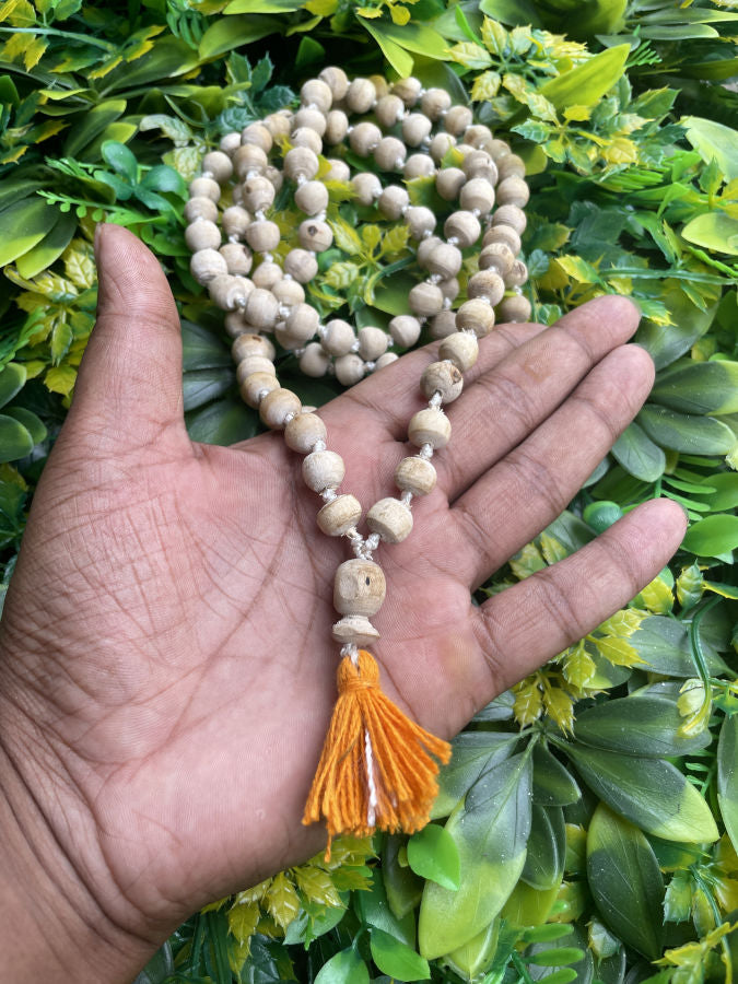 108+1 Original Tulsi Japmala( Comfortable Size For Chanting ) The Vrinda Store - Original Tulsi Kanthi Mala Shop In Vrindavan
