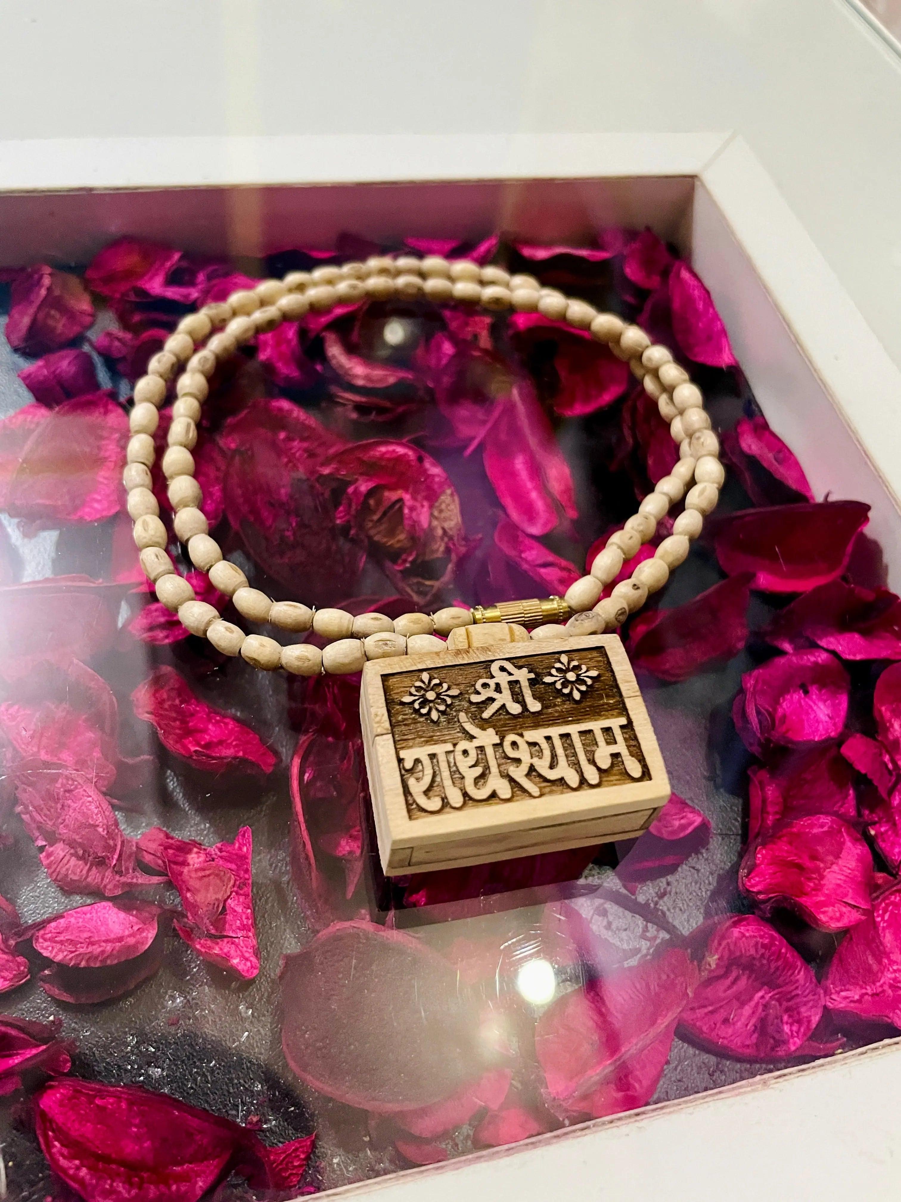 Shri Radheshyam Bhakmal Original Tulsi Locket mala The Vrinda Store-Original Tulsi Kanthi Mala In Vrindavan