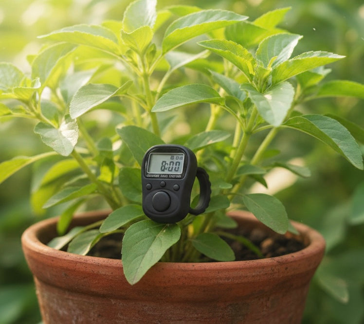 Rechargeable Digital Finger Naam Jap Counter The Vrinda Store - Original Tulsi Kanthi Mala Shop In Vrindavan