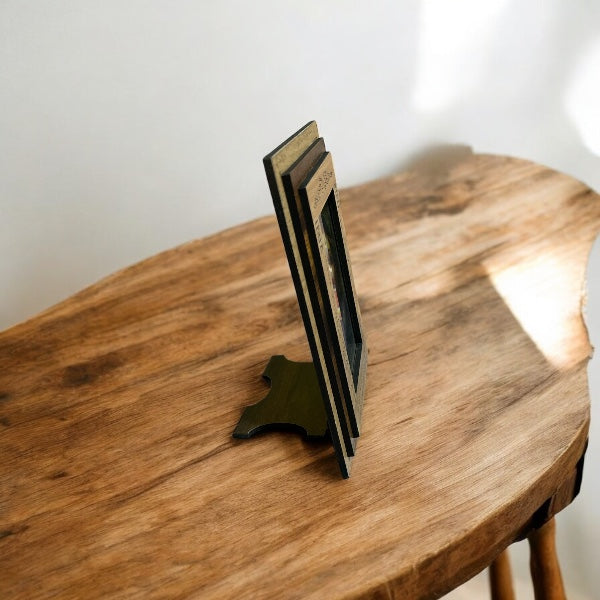 Shri Radharani Wooden Photoframe The Vrinda Store - Original Tulsi Kanthi Mala Shop In Vrindavan