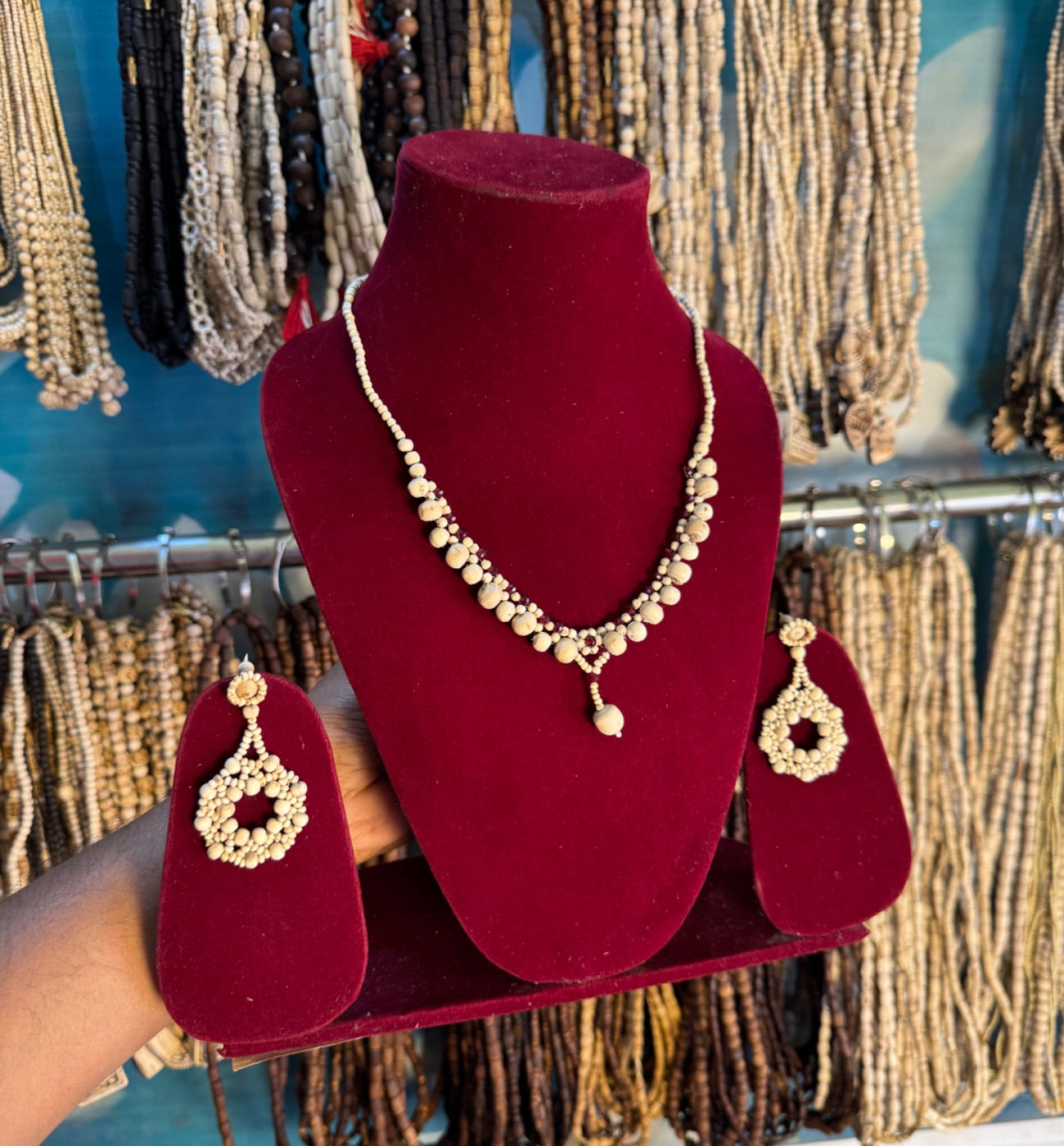 Premium Quality Original Tulsi Jewellery Set-Light Weight The Vrinda Store - Original Tulsi Kanthi Mala Shop In Vrindavan