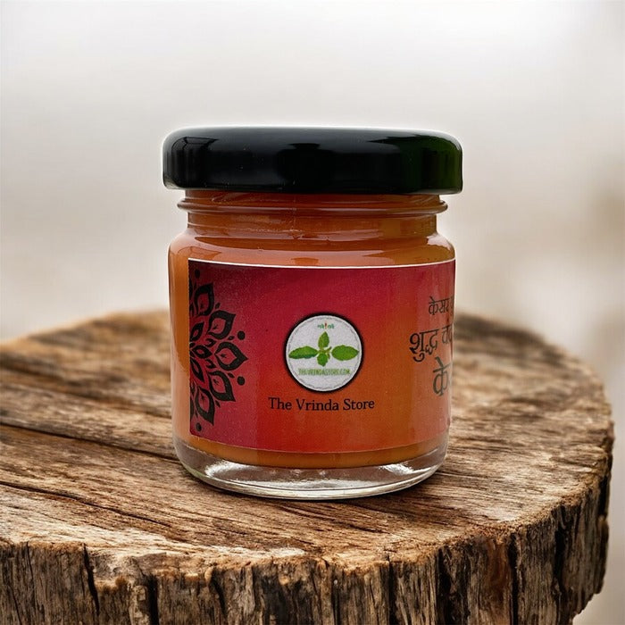 Original Chandan Tika Kesariya With Kesar ( Premium Quality ) The Vrinda Store - Original Tulsi Kanthi Mala Shop In Vrindavan