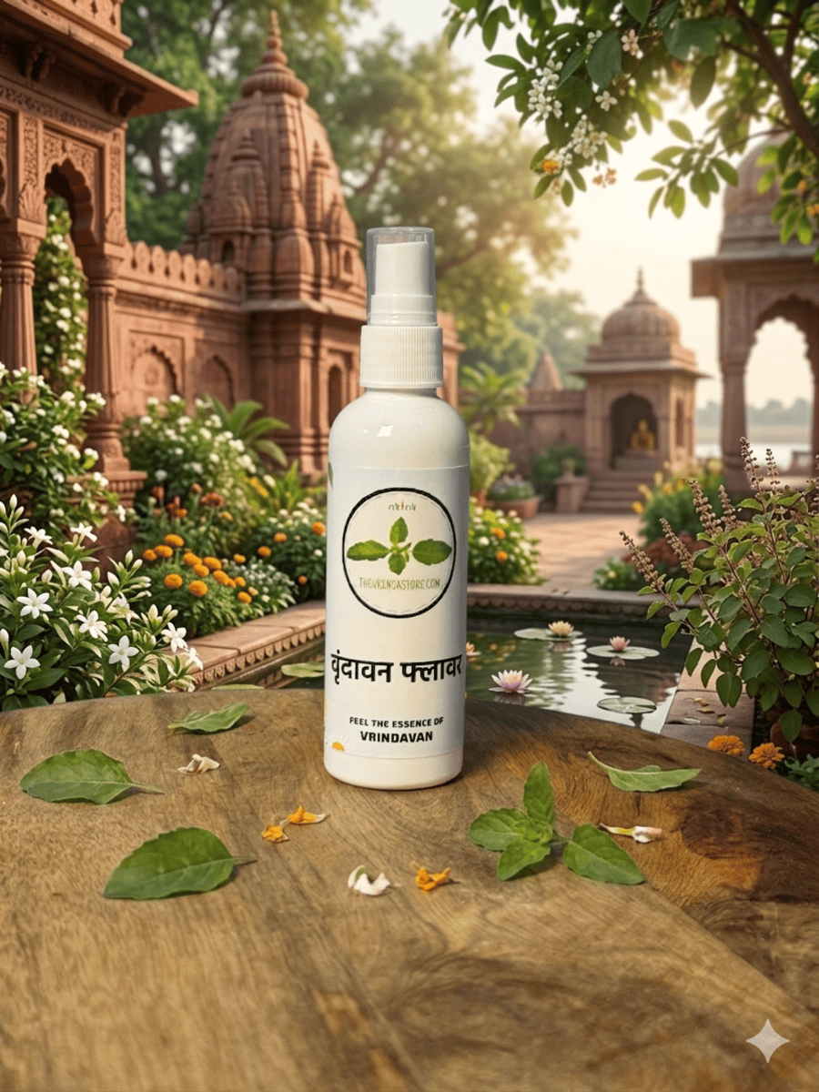 Vrindavan Flower Spray ittra The Vrinda Store - Original Tulsi Kanthi Mala Shop In Vrindavan