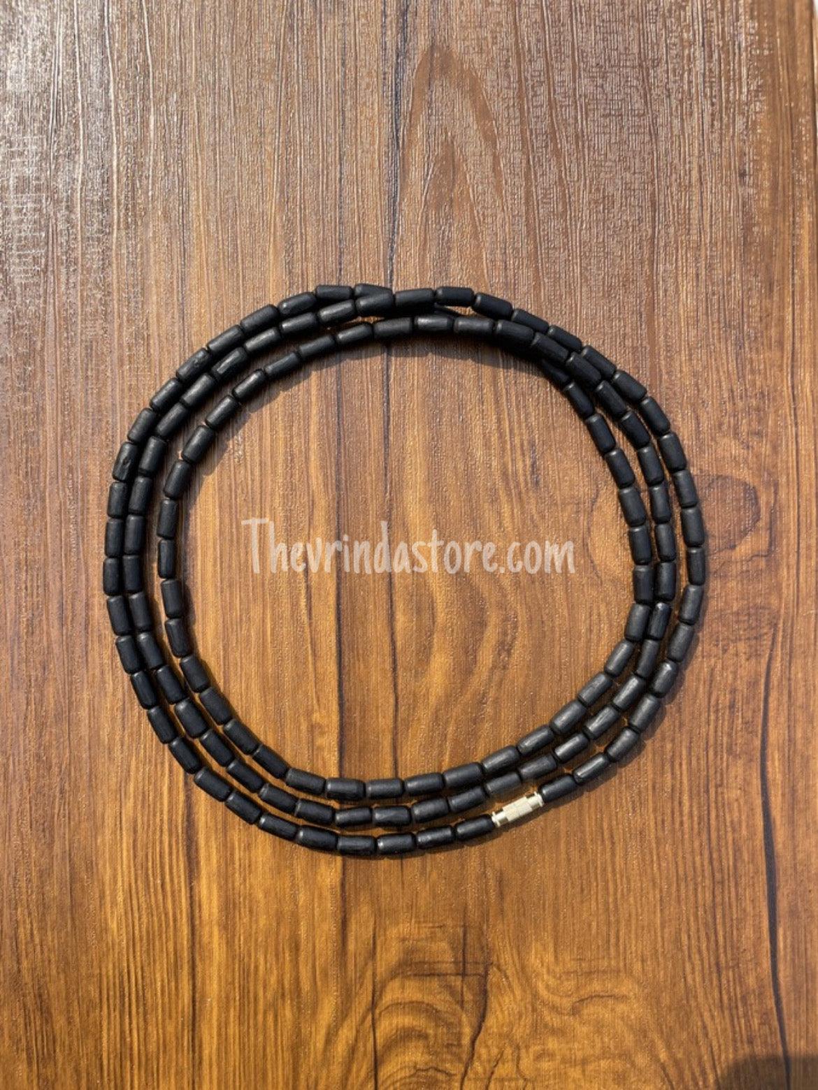 3 Round Original Black Tulsi Mala