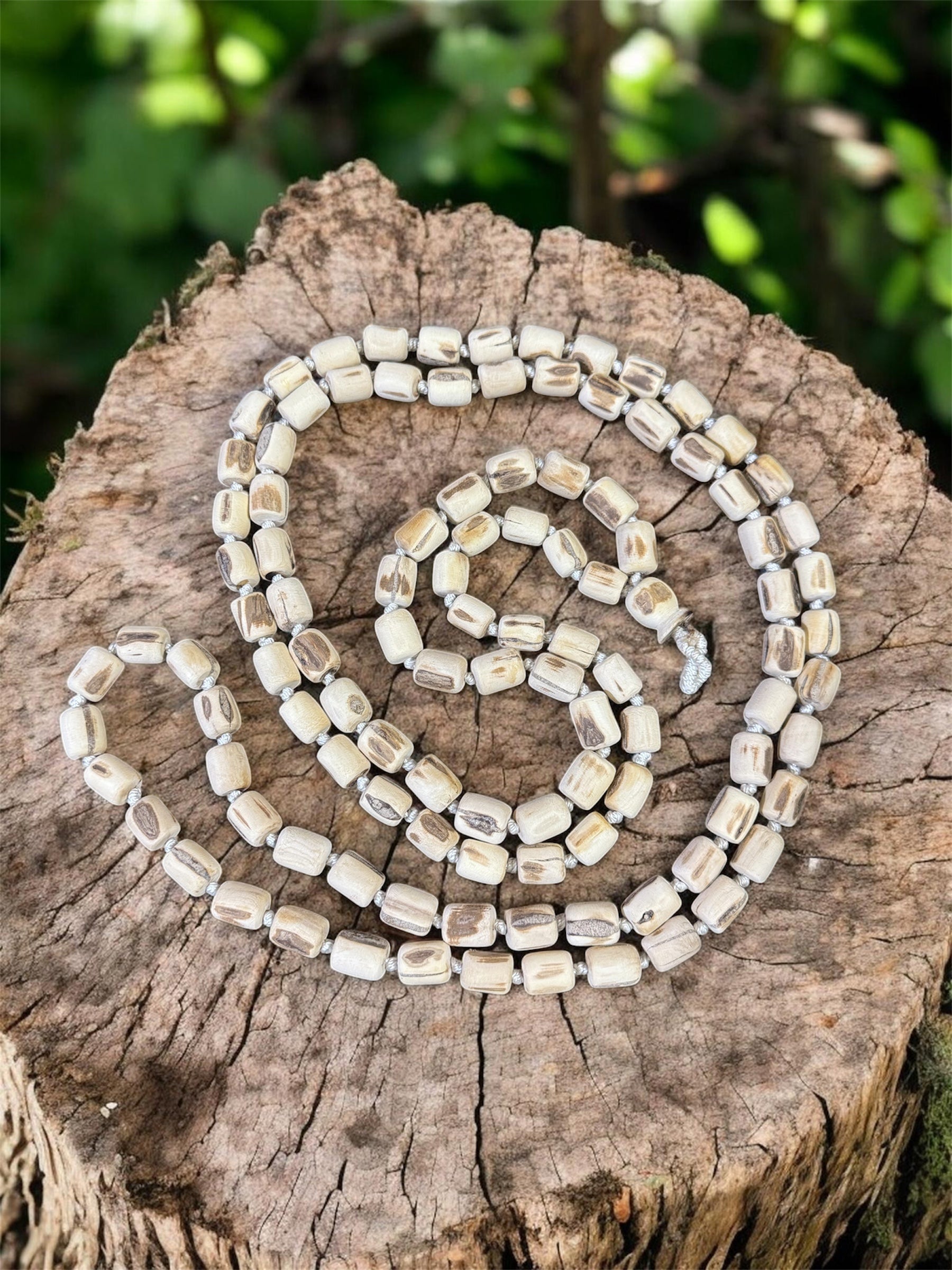 108+1 Original Tulsi Japmala-Long Beads(18 MM) The Vrinda Store - Original Tulsi Kanthi Mala Shop In Vrindavan