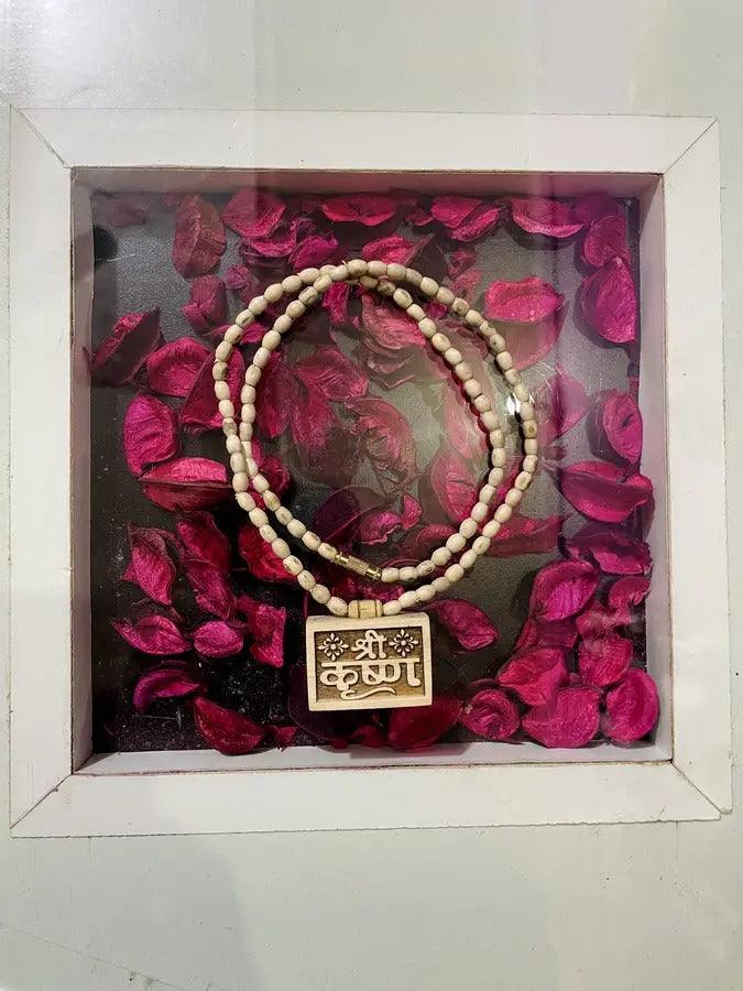Shri Krishna Original Tulsi Bhakmal Locket Mala The Vrinda Store-Original Tulsi Kanthi Mala In Vrindavan