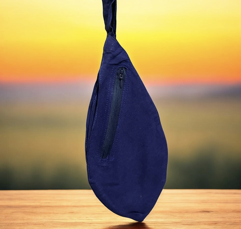 Blue Simple Japbag Mala Jholi(best Quality) The Vrinda Store - Original Tulsi Kanthi Mala Shop In Vrindavan