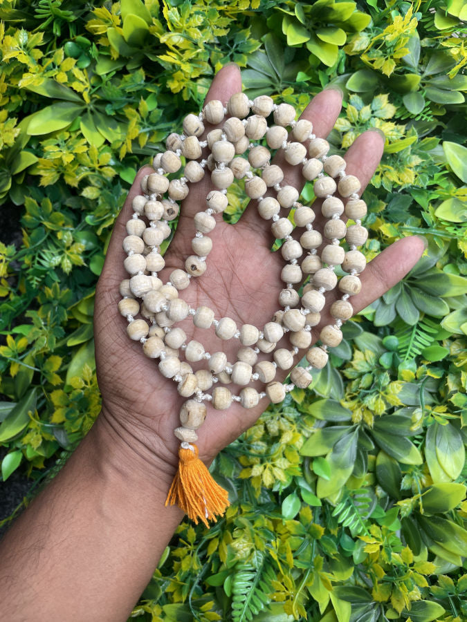 108+1 Original Tulsi Japmala( Comfortable Size For Chanting ) The Vrinda Store - Original Tulsi Kanthi Mala Shop In Vrindavan