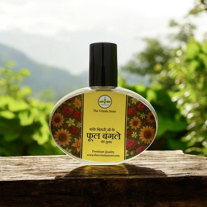 Shri Bankey Bihari Ji Ke Phool Bangle Ki Sugandh (Premium Quality Attar) The Vrinda Store - Original Tulsi Kanthi Mala Shop In Vrindavan