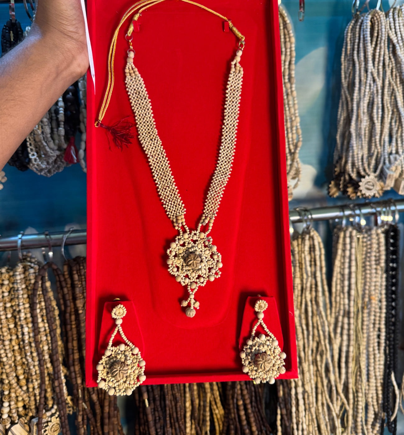 Original Tulsi Jewellery Set With Box-Light Weight The Vrinda Store - Original Tulsi Kanthi Mala Shop In Vrindavan