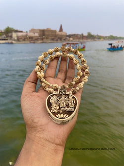Ramdarbar Locket With Sita-Ram Original Tulsi Mala The Vrinda Store - Original Tulsi Kanthi Mala Shop In Vrindavan