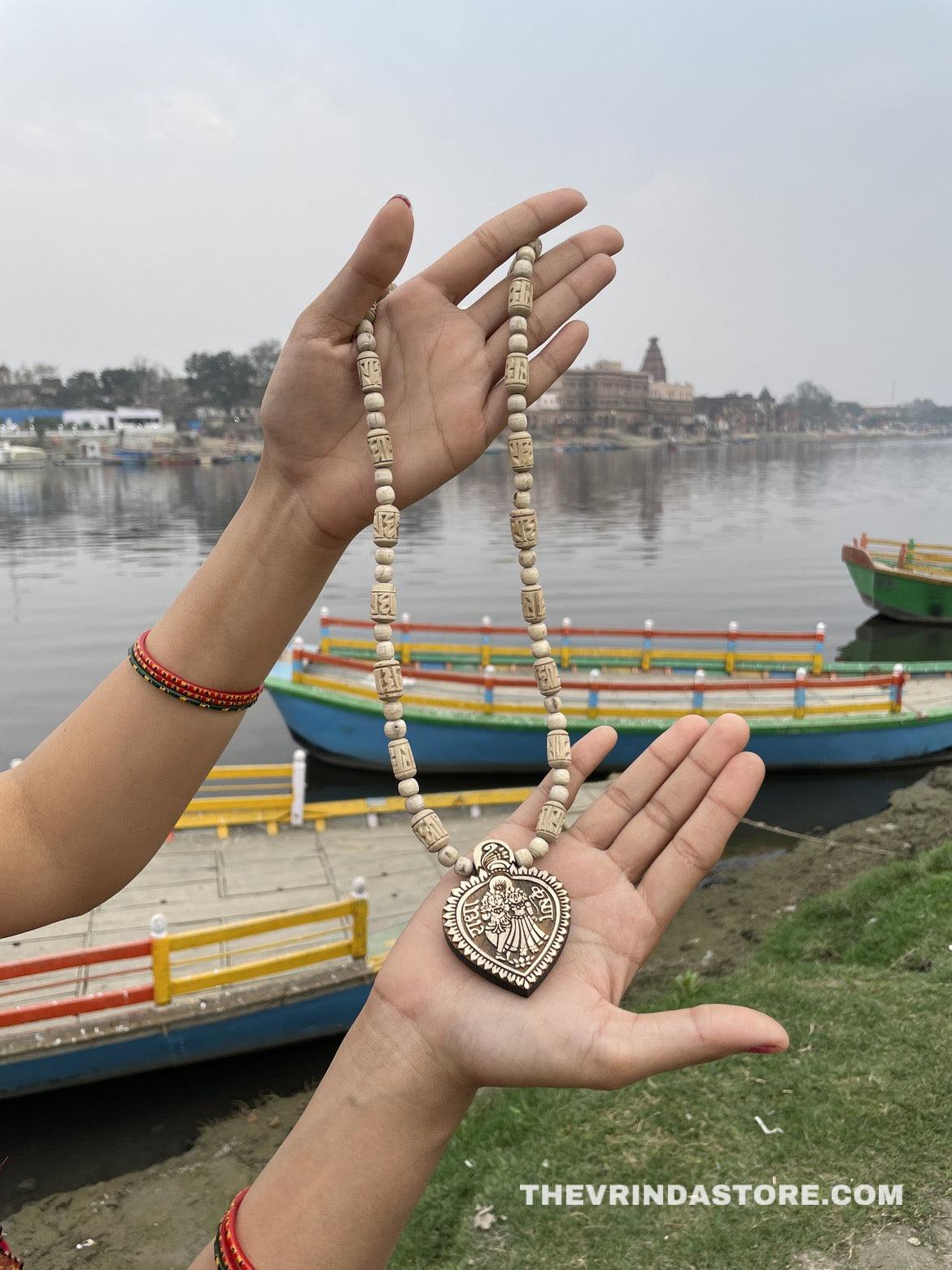 Radha-Krishna Locket & Radha Name Original Tulsi Mala