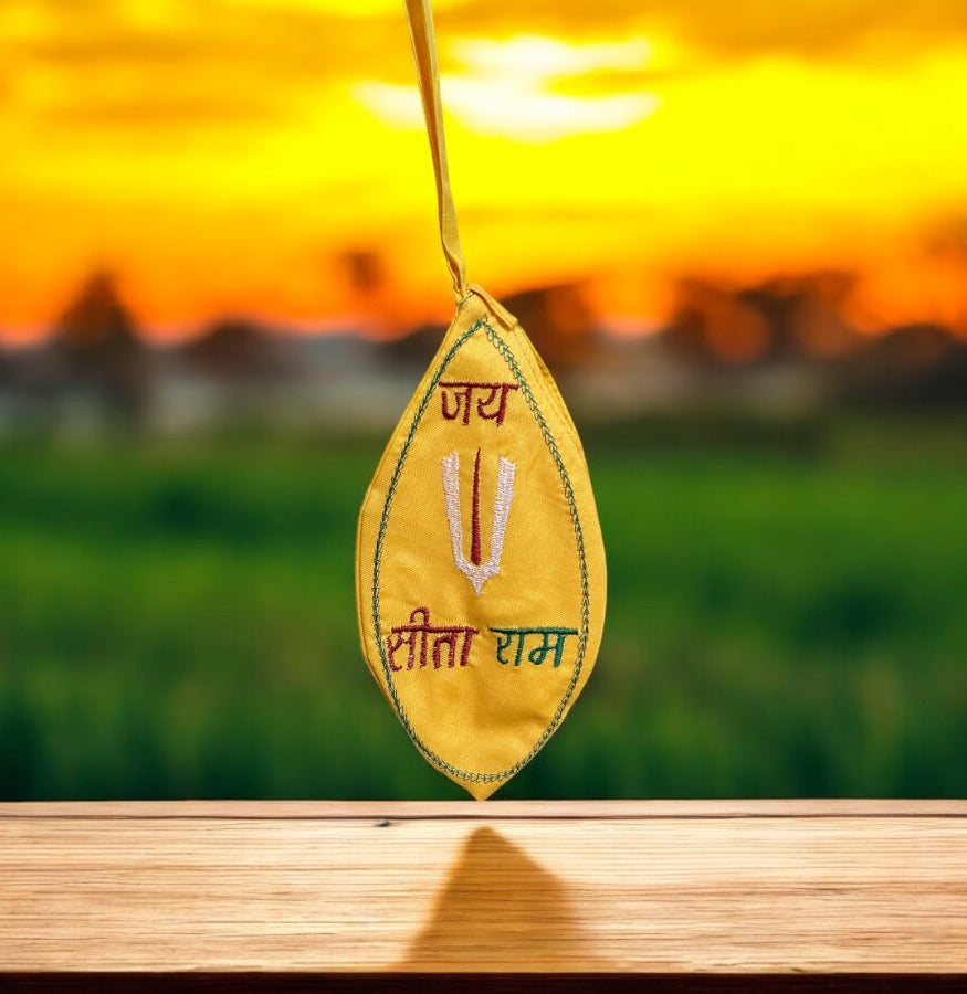 Jay Sita-Ram Yellow Jap Bag The Vrinda Store - Original Tulsi Kanthi Mala Shop In Vrindavan