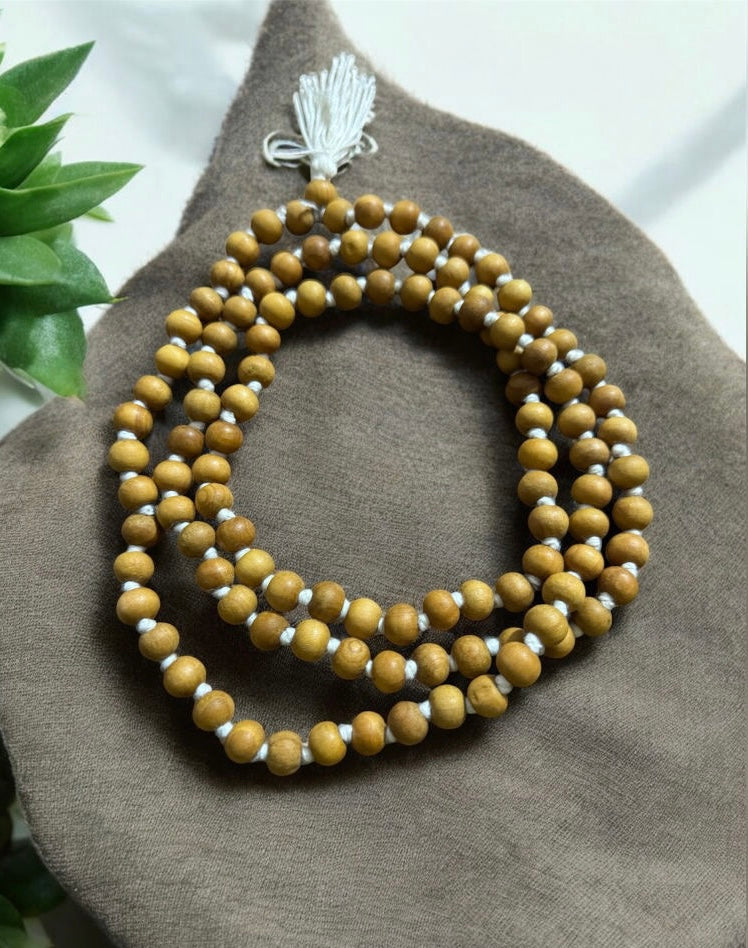 100% Original Chandan (Sandalwood) Jap Mala 108 Beads The Vrinda Store - Original Tulsi Kanthi Mala Shop In Vrindavan