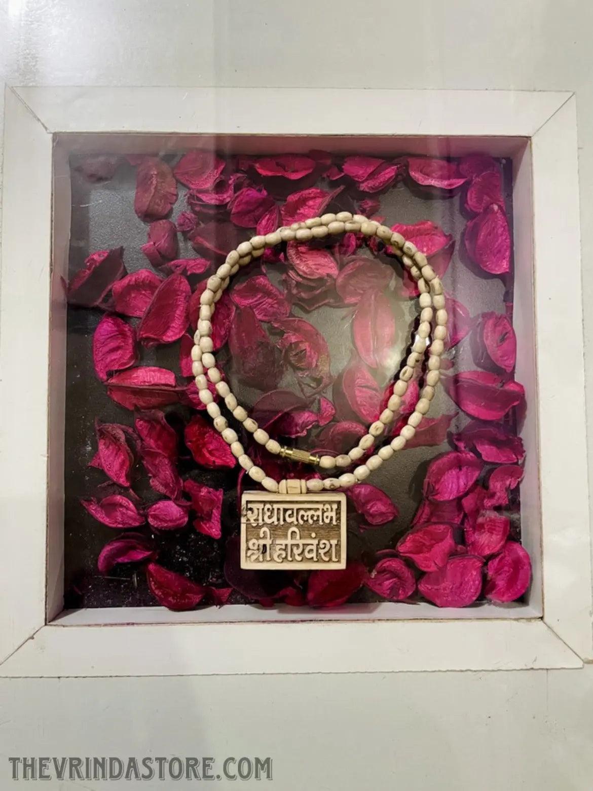 Radhaballabh Shri Harivansh Original Tulsi Bhakmal Locket Mala The Vrinda Store-Original Tulsi Kanthi Mala In Vrindavan