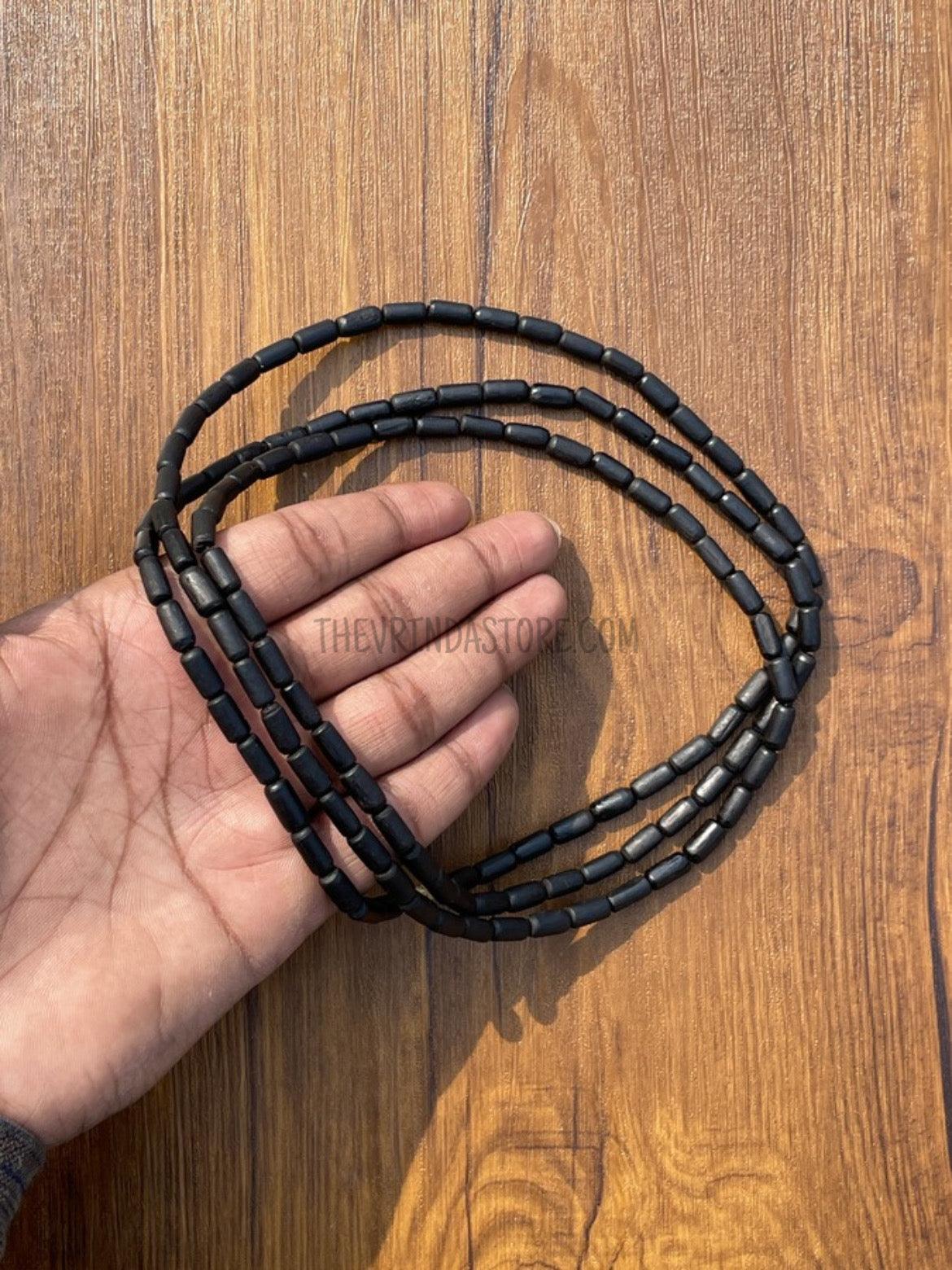 3 Round Original Black Tulsi Mala