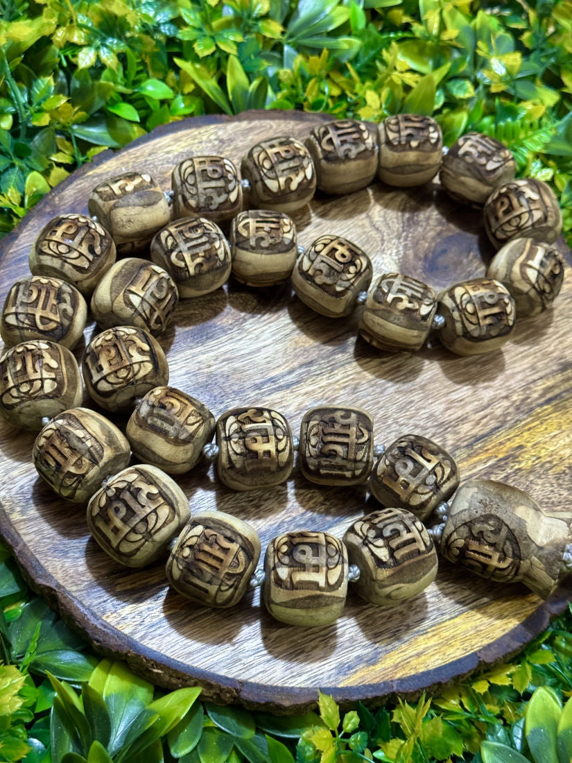 27+1 Sita- Ram Name Original Big Size Tulsi Mala The Vrinda Store - Original Tulsi Kanthi Mala Shop In Vrindavan